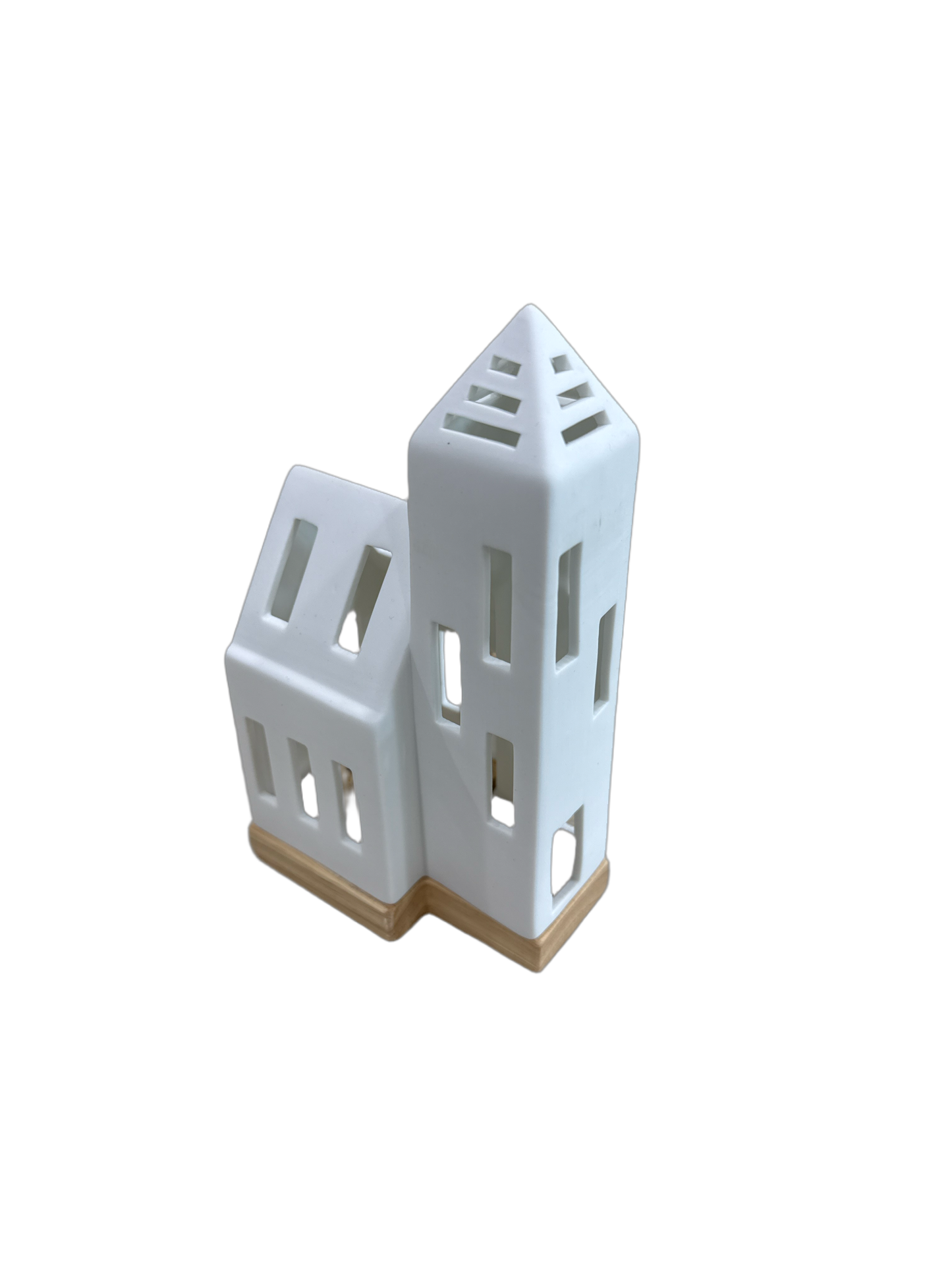 Church Glowing Candle Holder Village House
