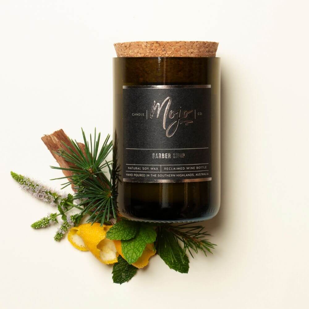 Black Label Reclaimed Wine Bottle Soy Wax Candles