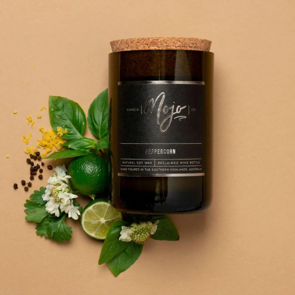 Black Label Reclaimed Wine Bottle Soy Wax Candles