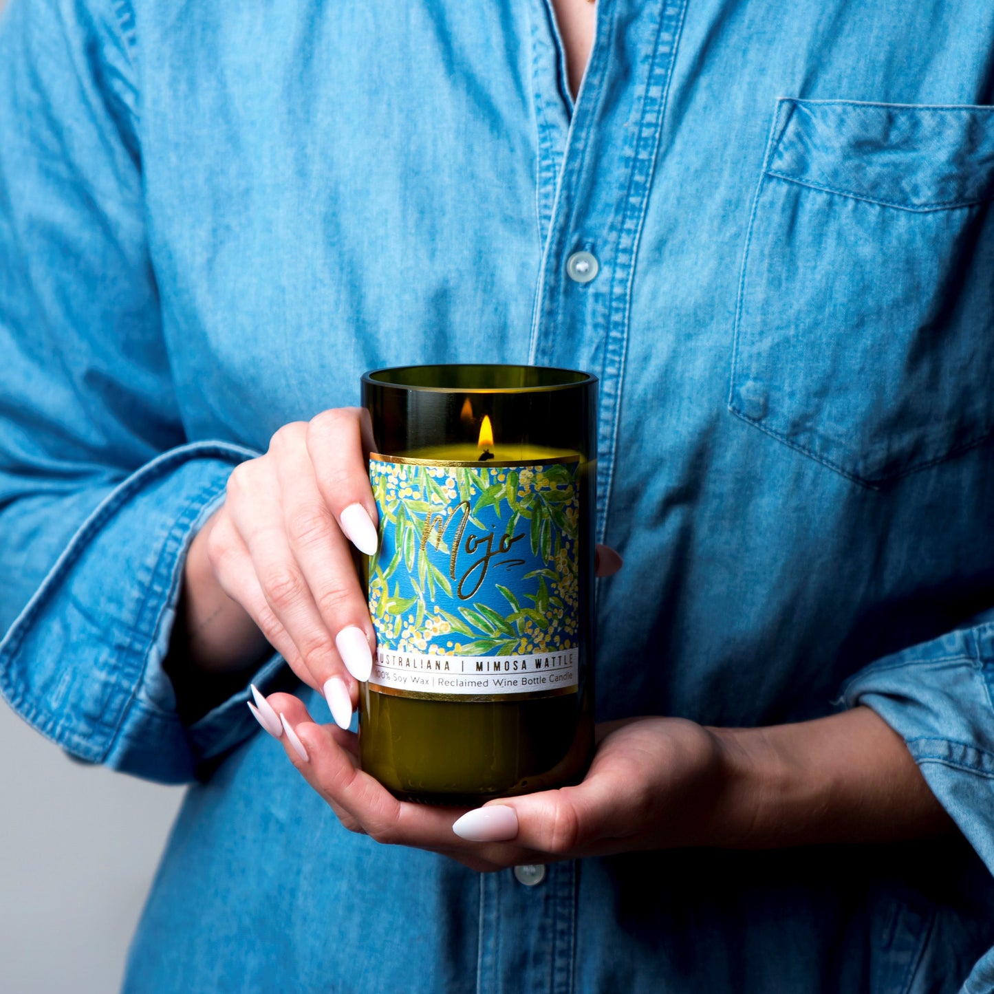 Australiana Reclaimed Wine Bottle Candle