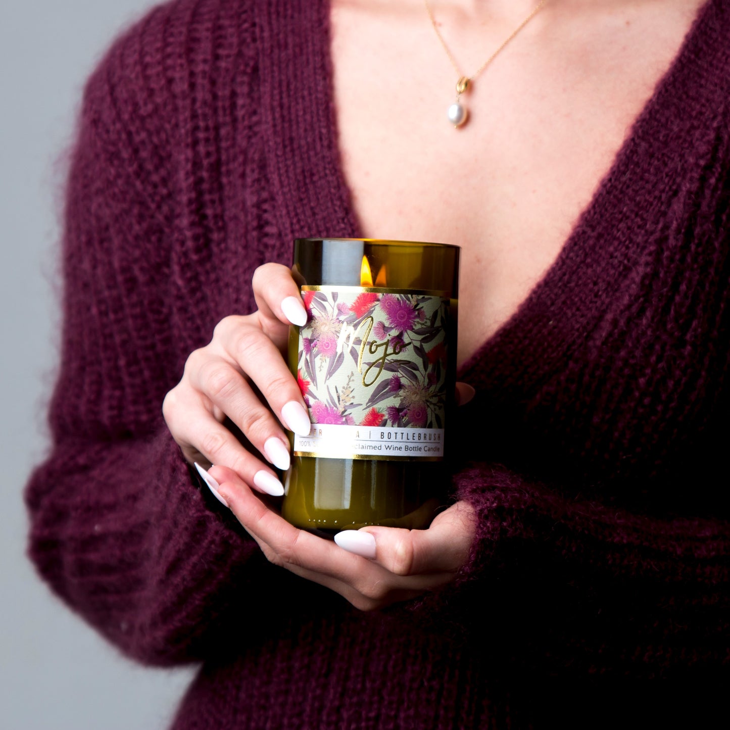 Australiana Reclaimed Wine Bottle Candle
