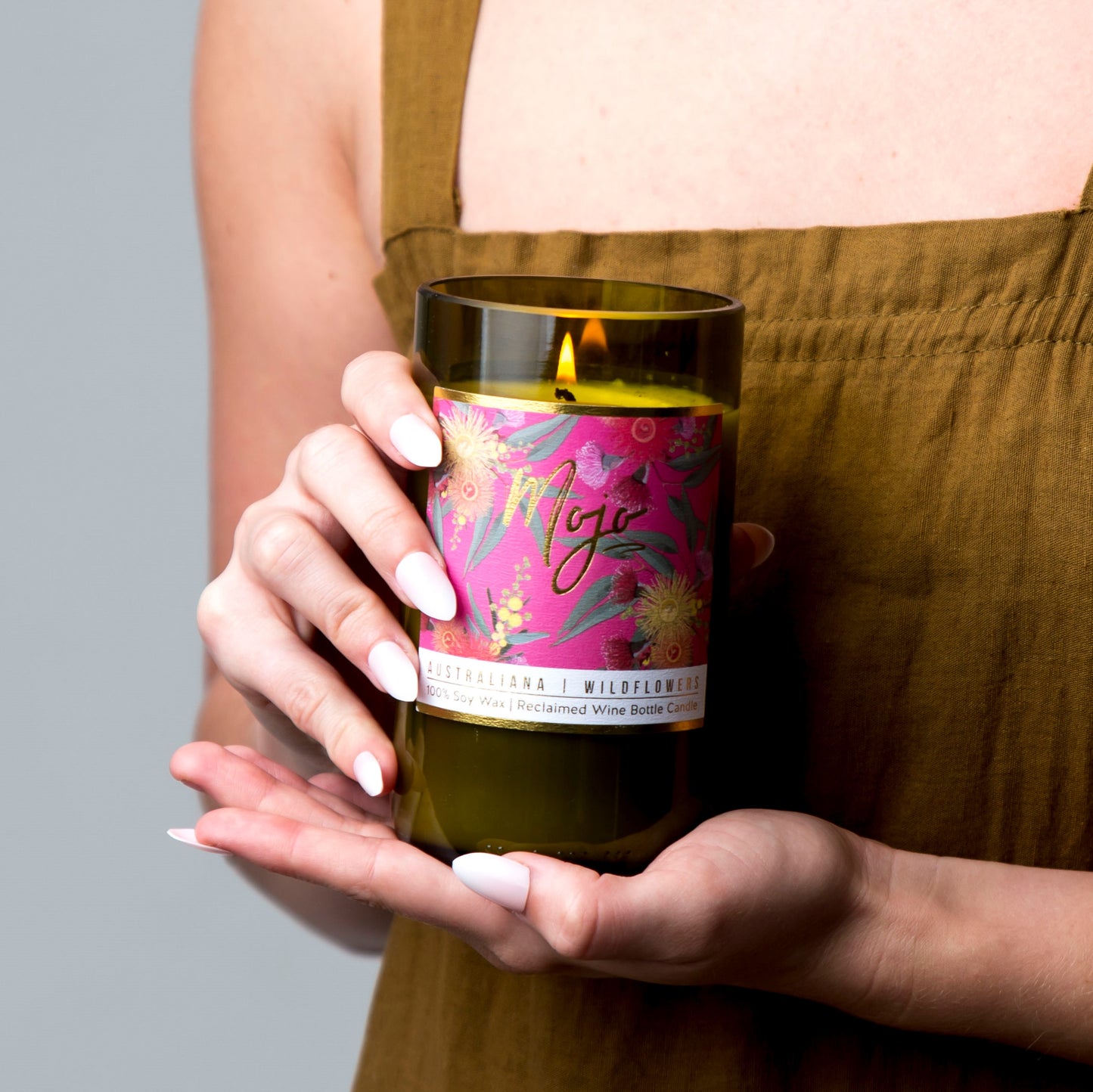Australiana Reclaimed Wine Bottle Candle