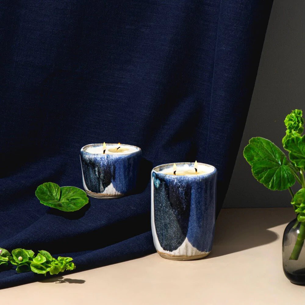 Premium Soy Wax Candle in a Reusable Ceramic Container