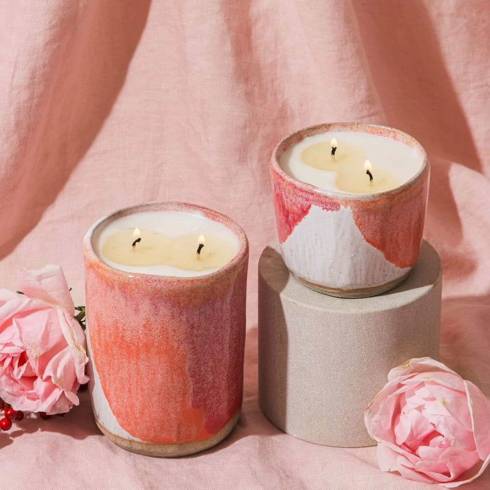 Premium Soy Wax Candle in a Reusable Ceramic Container