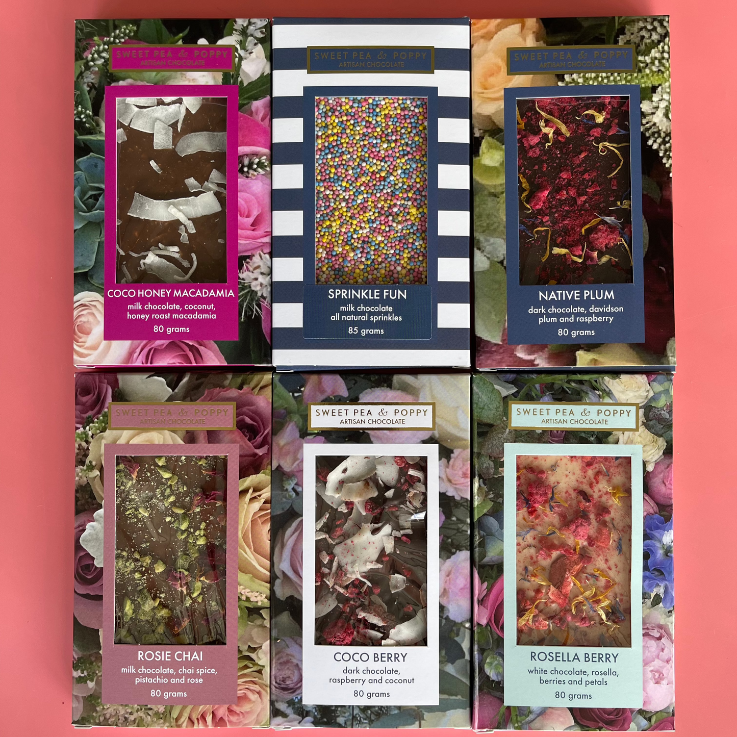 Sweet Pea & Poppy Artisan Chocolate Bar