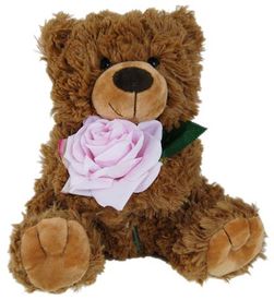 Tilley Bear With Pink Rose