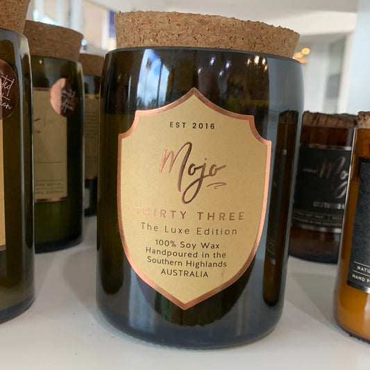 Thirty Three - Reclaimed Wine Bottle Luxe Edition Candle