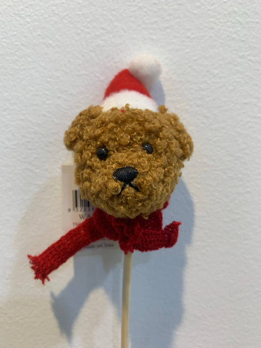 Santa Bear (head on stick)